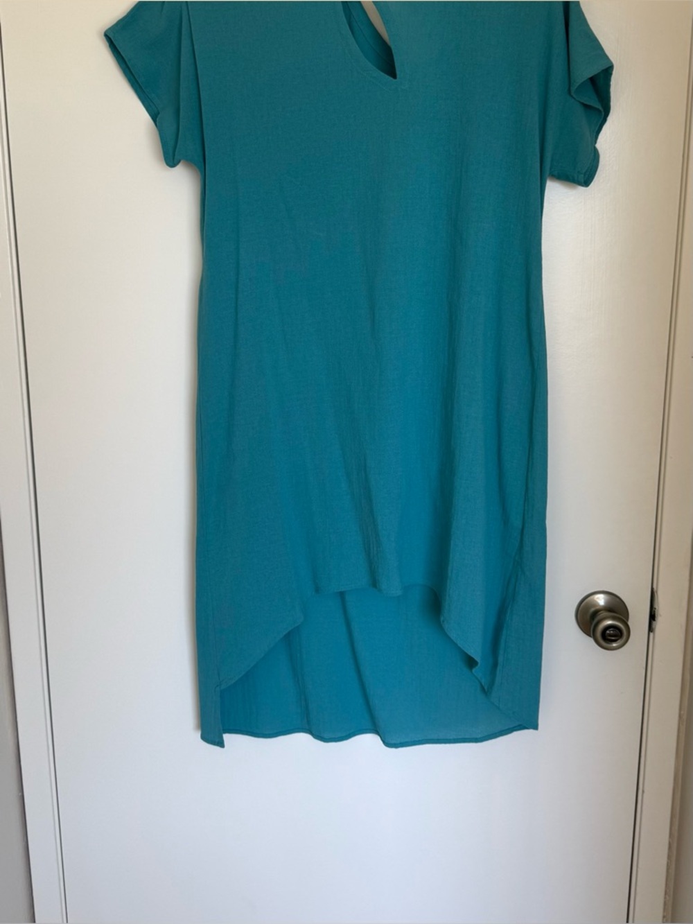 Soft Surroundings Teal Scoop Neck Dress